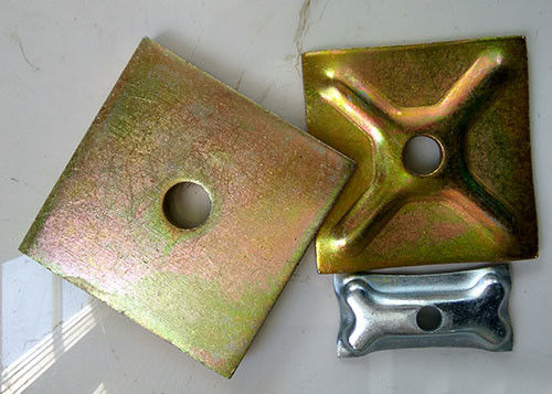 Fastening galvanized formwork waller plate