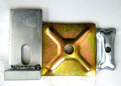 Fastening galvanized formwork waller plate